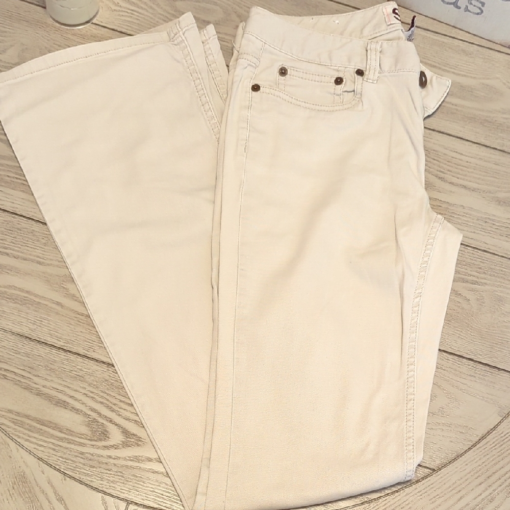 SO Women's Wide Leg Cream Pants